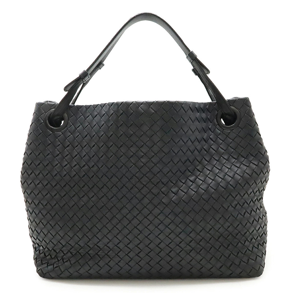BOTTEGA VENETA Intrecciato Garda Bag Tote Shoulder Leather Black